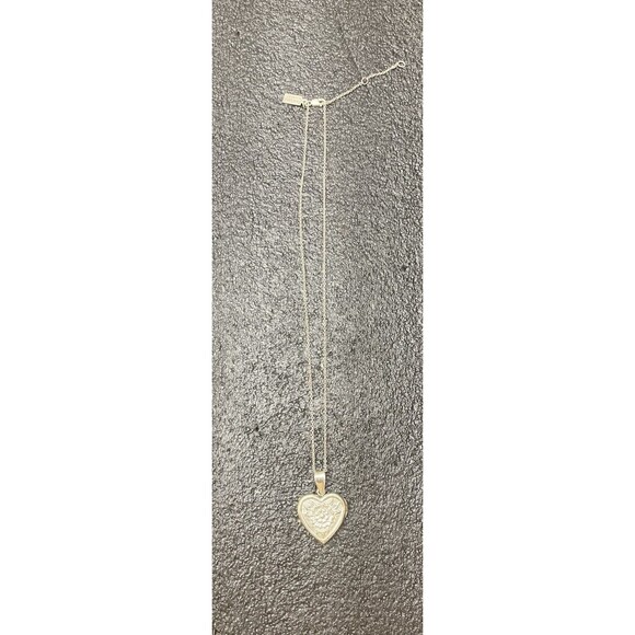 Baroni 925 Sterling Silver Heart Locket Necklace Floral 7.82g 16" Chain - Picture 8 of 12